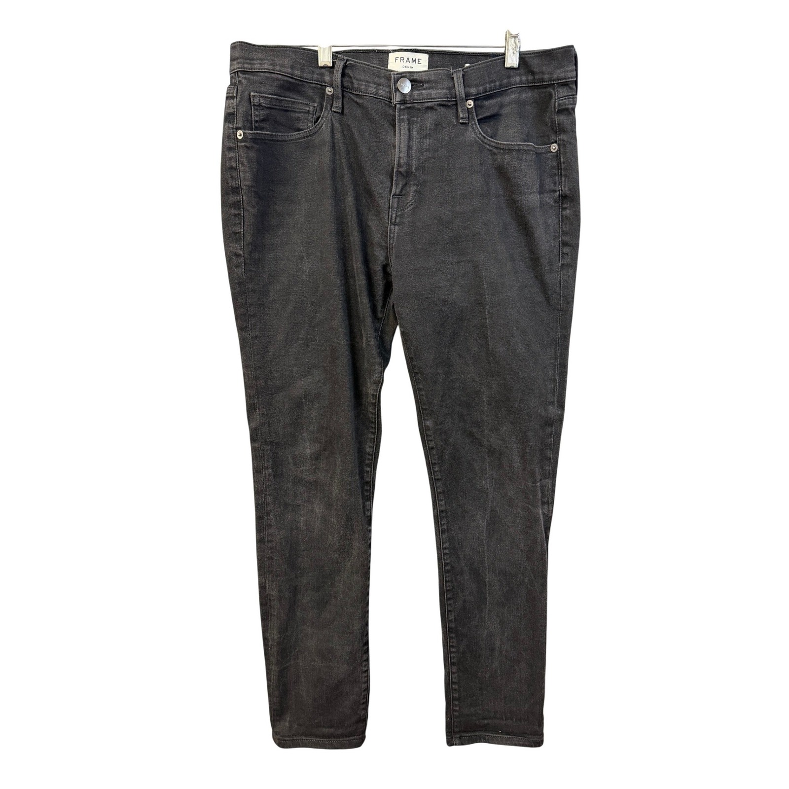 Frame Denim Mens Slim Fit Jeans Faded Black Size 34 Stretch Pants